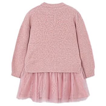 Girls Pink Tulle Dress Set