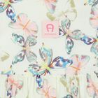 Girls Ivory Butterflies Logo Dress , 1, hi-res