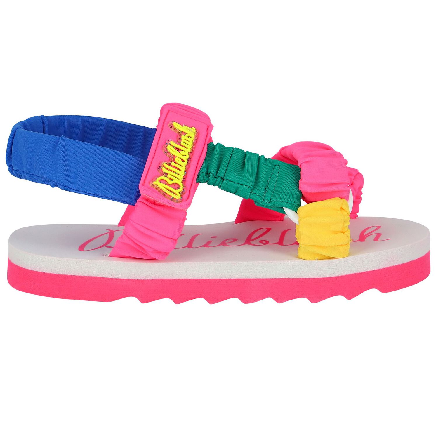 Girls Multicoloured Velcro Sandals, 1, hi-res