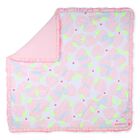 Baby Girls Pink Straberry Ruffled Blanket, 1, hi-res
