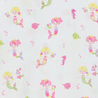 Baby Girls White Mermaids Bodysuit, 1, hi-res