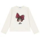Girls Ivory Printed Long Sleeve Top, 1, hi-res