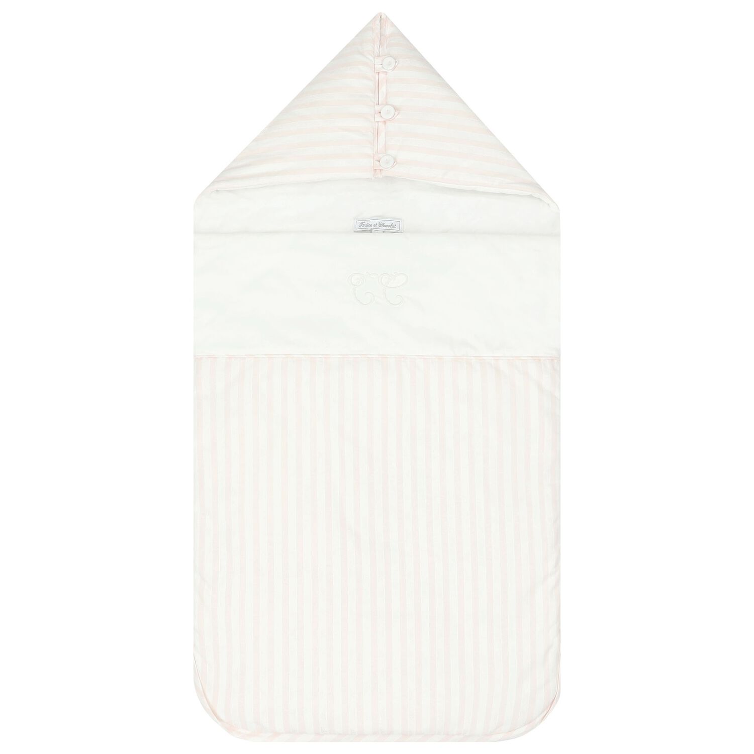 Baby Girls Pink Striped Nest, 2, hi-res