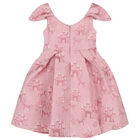 Girls Pink Castle Jacquard Dress, 1, hi-res