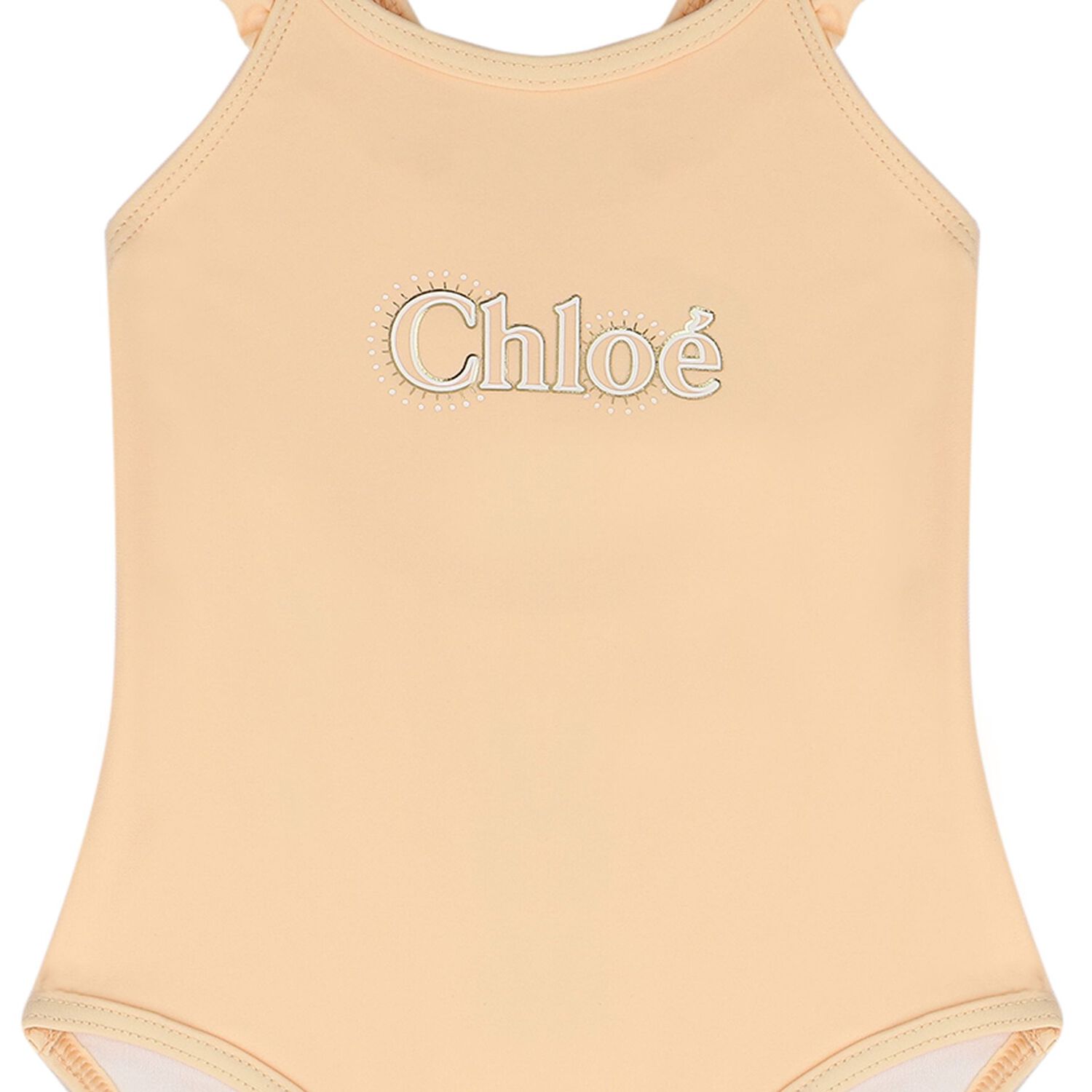 Younger Girls Pink Logo Swimsuit, 1, hi-res
