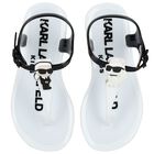 Girls White Karl & Choupette Jelly Sandals, 2, hi-res