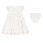 Baby Girls Ivory & Pink Embroidered Dress Set, 2, hi-res