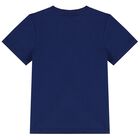 Boys Navy Blue & Green Logo Shorts Set, 1, hi-res