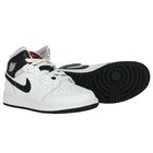 White & Black Air Jordan 1 Mid Trainers, 5, hi-res