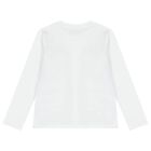 Boys White Logo  Sleeve Top, 1, hi-res