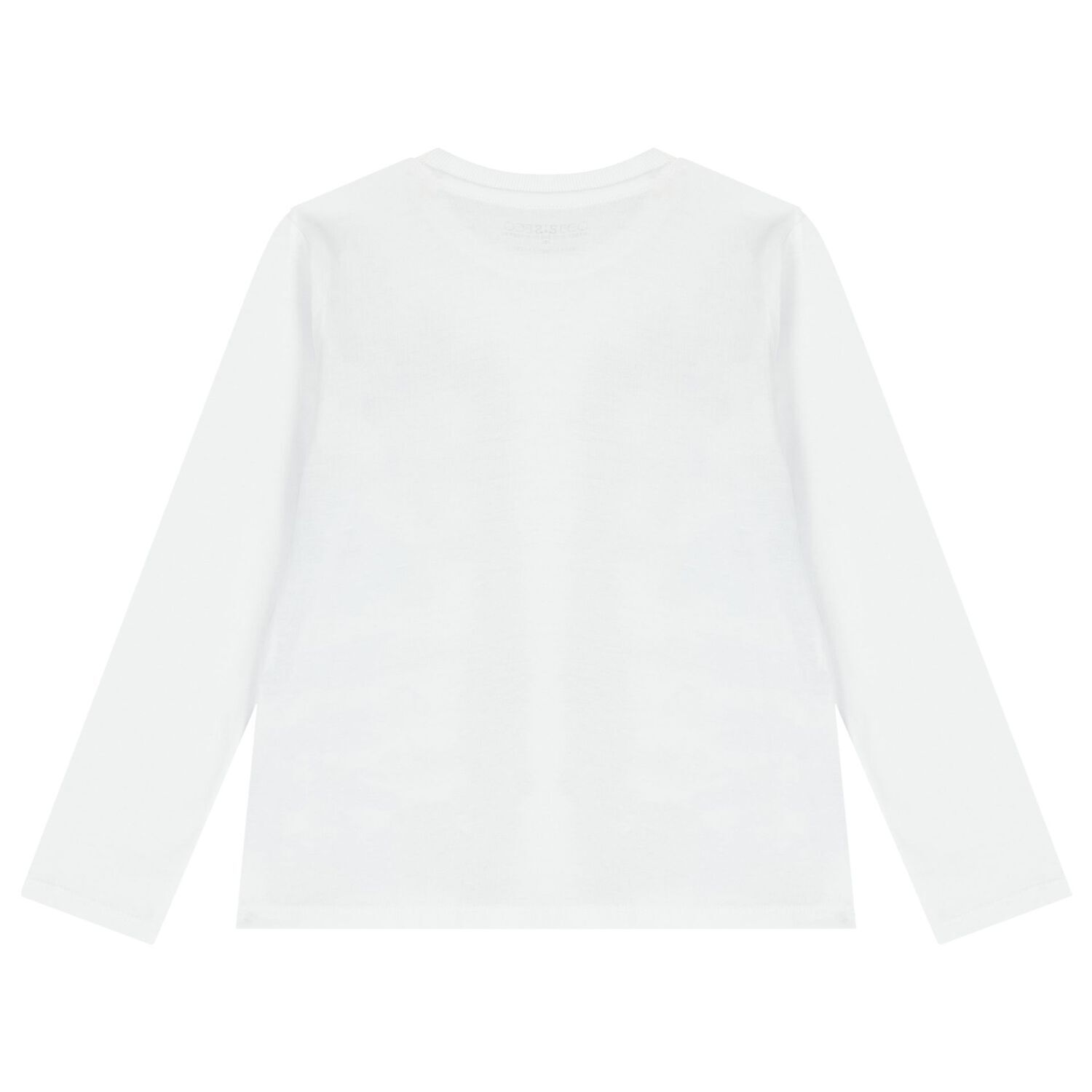 Boys White Logo  Sleeve Top, 1, hi-res