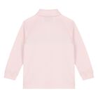Younger Girls Pink Logo Web Striped Polo Shirt, 1, hi-res