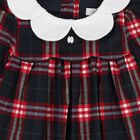 Baby Girls Navy Blue & Red Tartan Dress, 1, hi-res