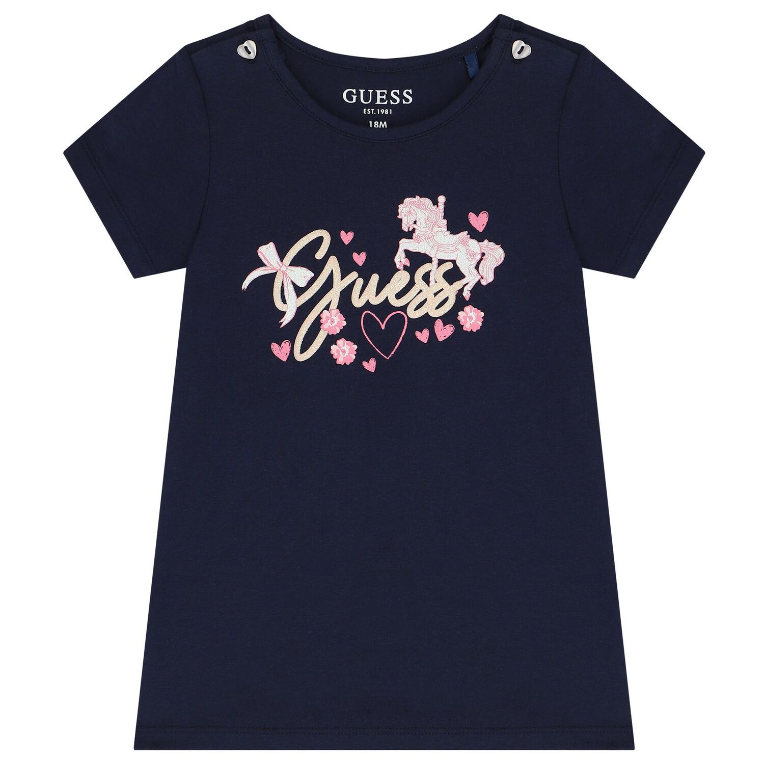 Baby Girls Navy Blue & Pink Floral Leggings Set, 2, hi-res