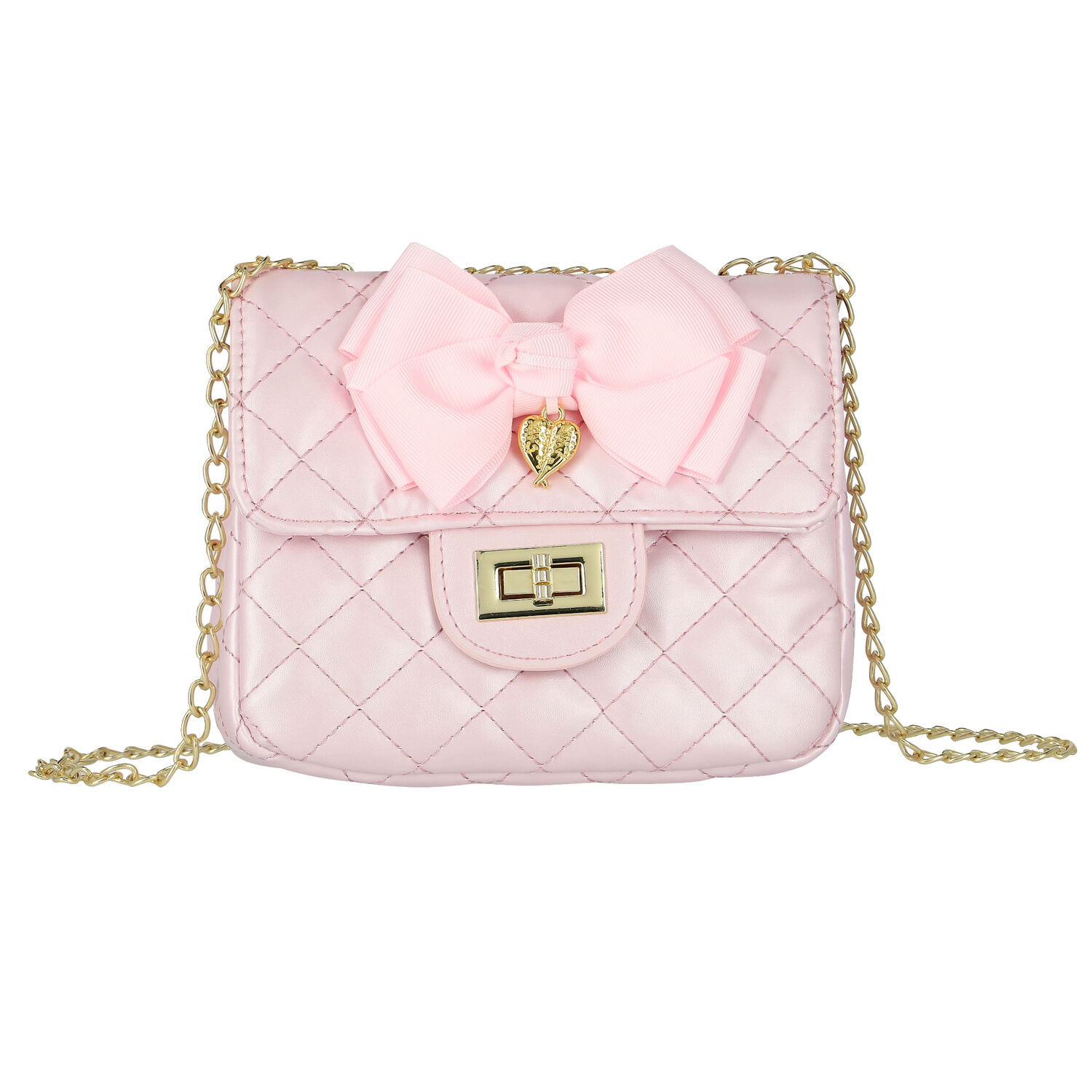 Girls Pink Bow Handbag, 5, hi-res image number null