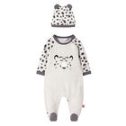 Grey Babygrow & Hat Set, 1, hi-res