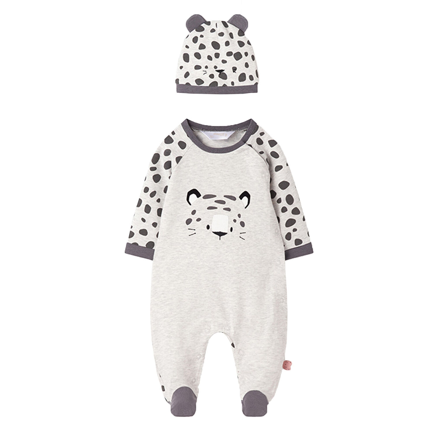 Grey Babygrow & Hat Set, 1, hi-res