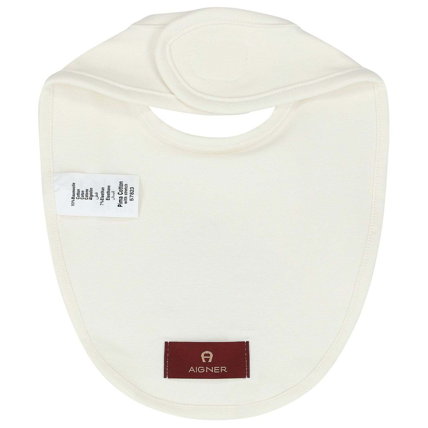 Baby Girls Ivory Heart Logo Bib, 1, hi-res image number null