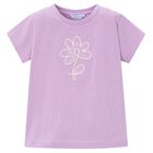 Girls Purple Flower T-Shirt, 2, hi-res