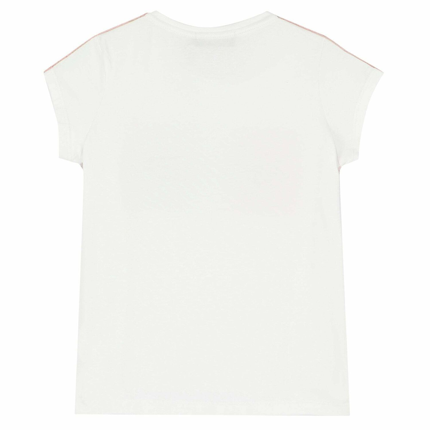 Girls White Logo T-Shirt, 1, hi-res