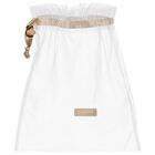 Girls White & Black Floral Handbag, 1, hi-res