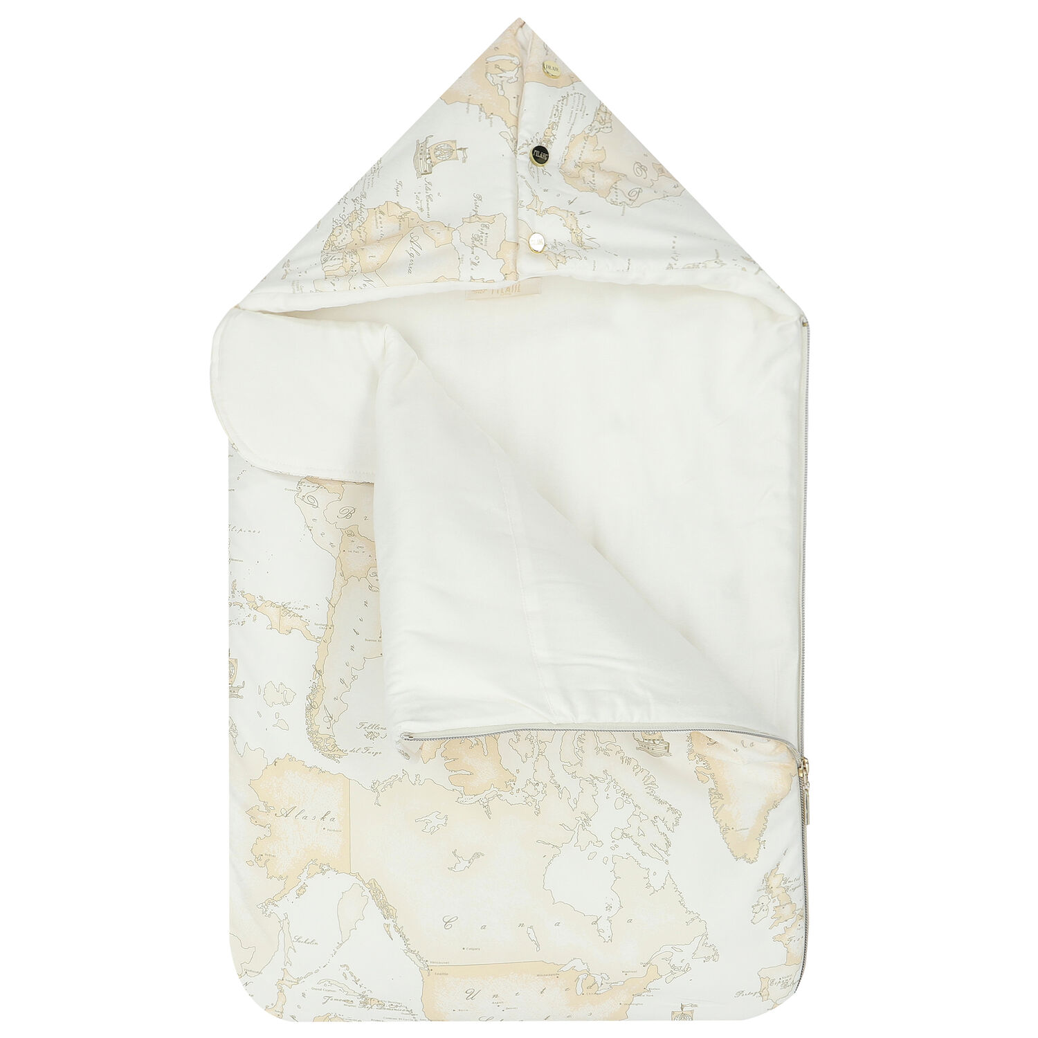 Beige & Ivory Geo Map Baby Nest, 1, hi-res