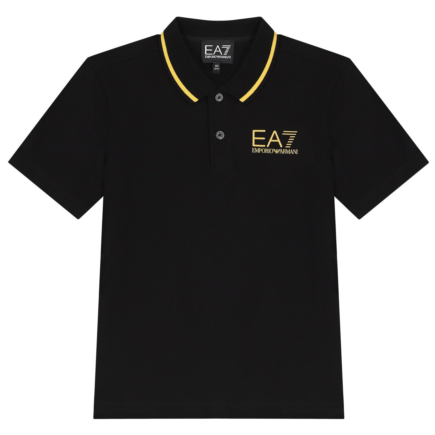 Boys Black Logo Polo Shirt, 1, hi-res image number null