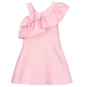 Girls Pink Ruffled Dress