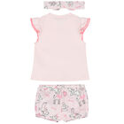 Baby Girls Pink Top & Shorts Gift Set, 1, hi-res