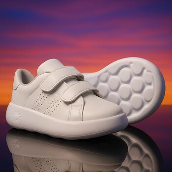 White Logo Velcro Bubblecomfy Trainers