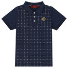 Boys Navy Logo Polo Shirt, 2, hi-res