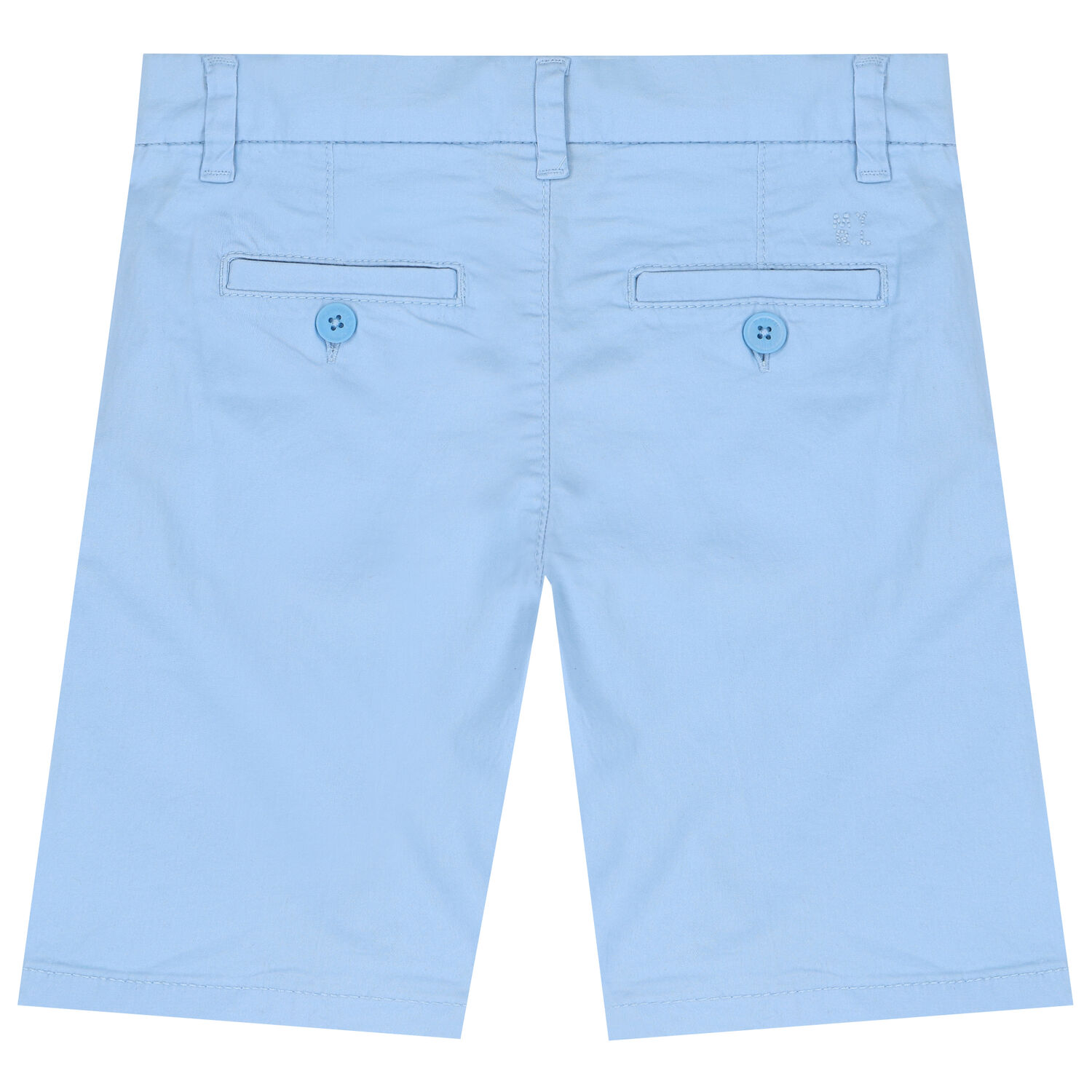 Boys Blue Cotton Twill Shorts, 5, hi-res