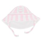 Baby Girls Pink & White Striped Hat, 1, hi-res