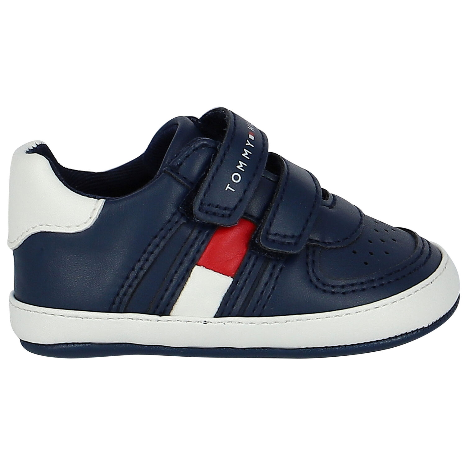 Baby Boys Navy Blue Logo Pre Walker Shoes, 1, hi-res