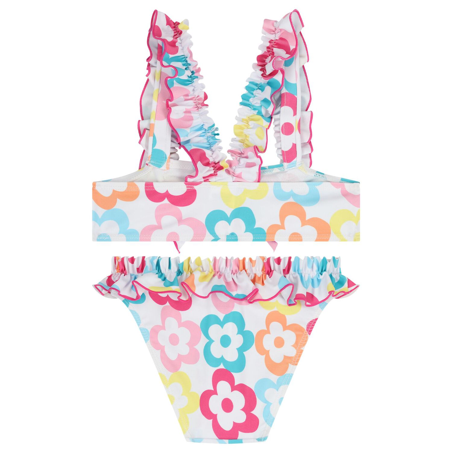 Girls Multi-Coloured Floral Bikini, 1, hi-res