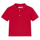 Younger Boys Red Polo Shirt, 1, hi-res
