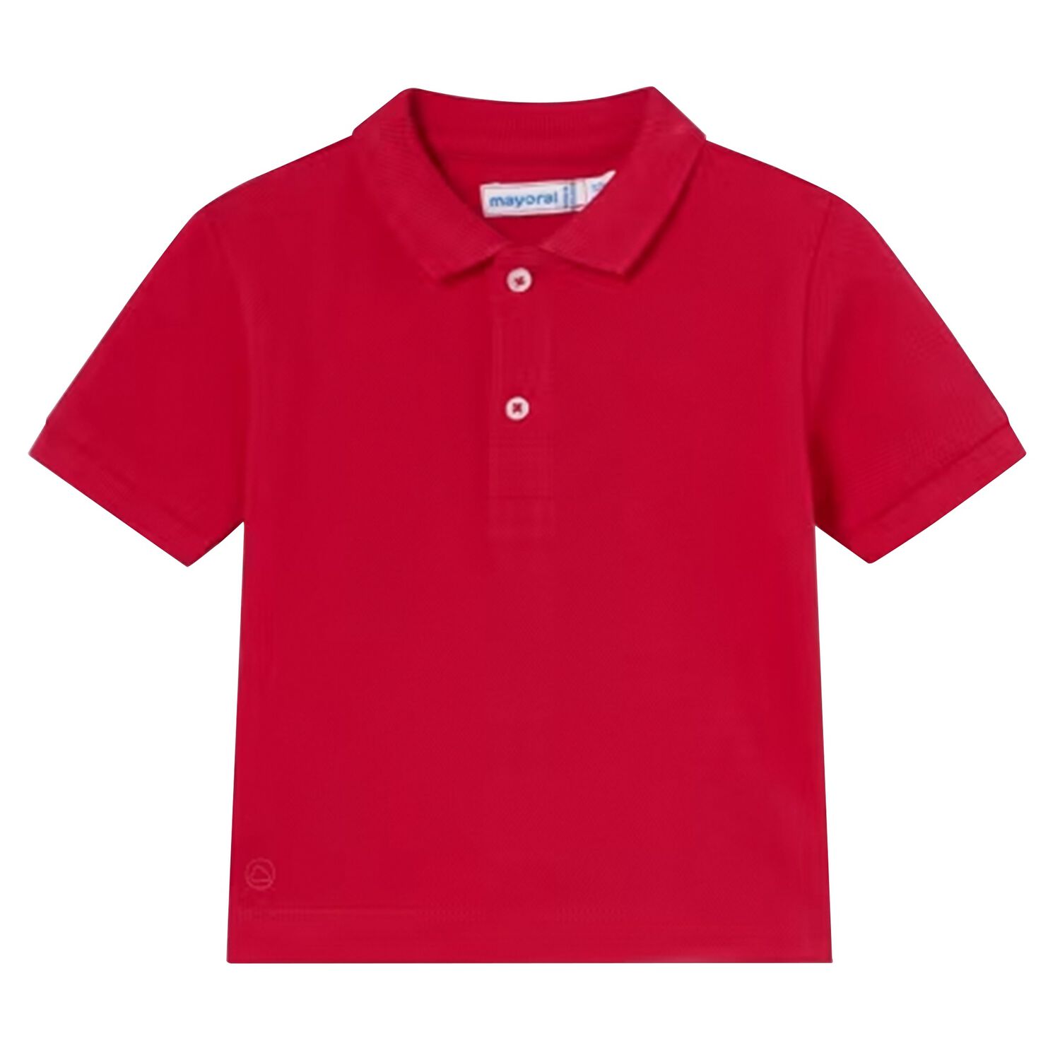 Younger Boys Red Polo Shirt, 1, hi-res