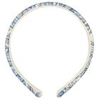 Girls Ivory & Blue Headband, 1, hi-res