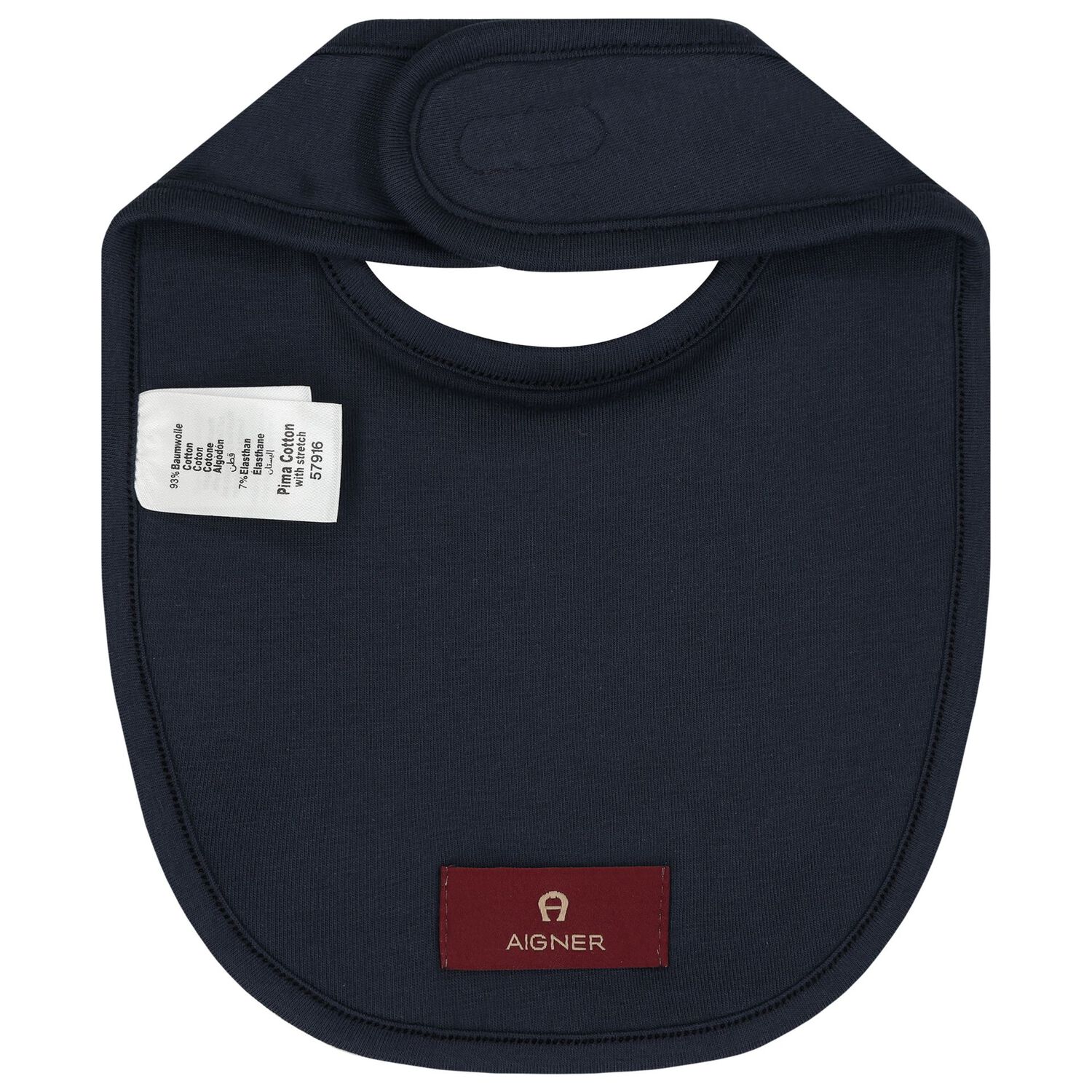 Baby Boys Navy Blue Logo Bib, 2, hi-res
