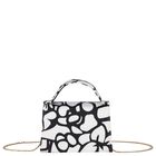 Girls White & Black Floral Handbag, 1, hi-res