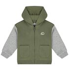Younger Boys Green & White 3 Piece Tracksuit, 1, hi-res