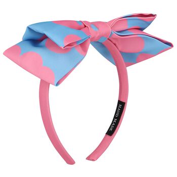 Girls Blue & Pink Floral Headband