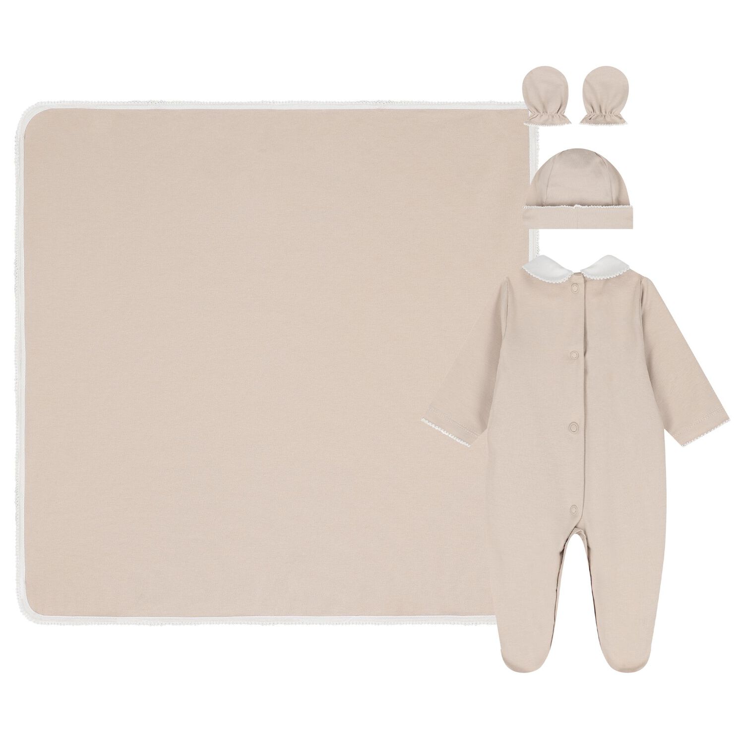 Beige & White Babygrow Gift Set, 1, hi-res