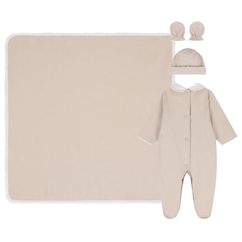 Beige & White Babygrow Gift Set
