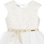 Girls White Tulle Dress, 1, hi-res