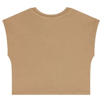Girls Brown Logo T-Shirt