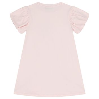 Girls Pink Bag Logo Dress