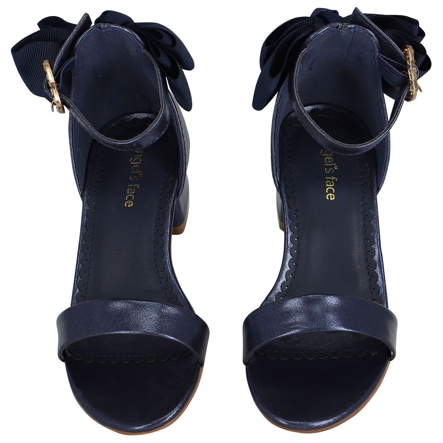 Girls Navy Blue Sandals, 5, hi-res