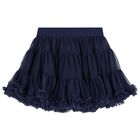 Girls Navy Blue Tulle Skirt, 4, hi-res