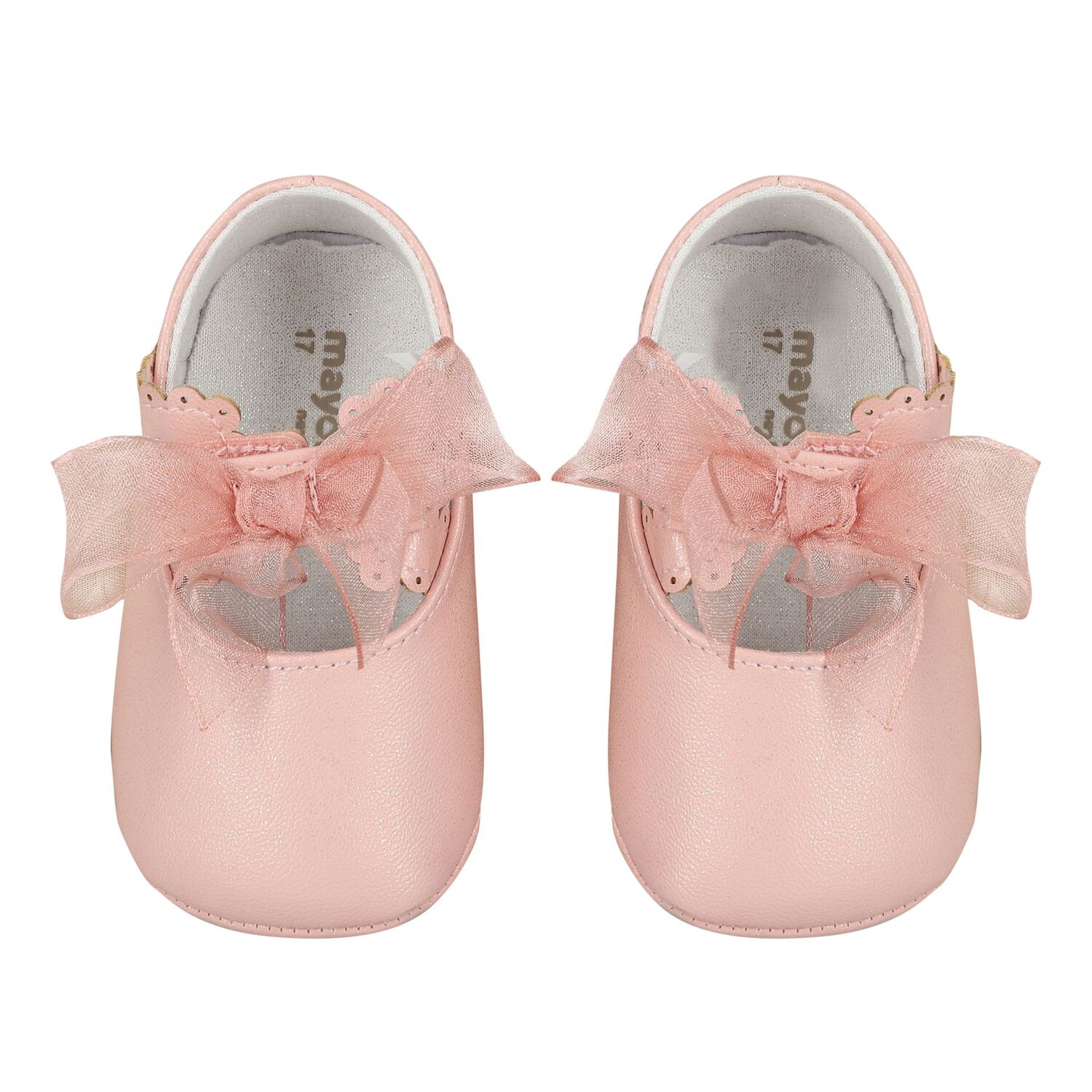 Baby Girls Pink Bow Pre Walker Shoes, 2, hi-res